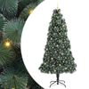 vidaXL Umjetno okićeno božićno drvce s setom kuglica Zelena 240 cm PET