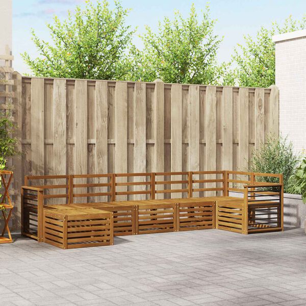 vidaXL Setovi sofa 7 pcs Prirodna Čvrsto drvo akacije