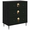 vidaXL Komoda BREMEN Magnolijski uzorak 66 x 36,5 x 76 cm Crni hrast