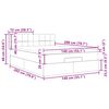 vidaXL Otomanski krevet s madracem krem 140x200 cm tkanine