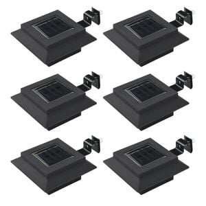 vidaXL Vanjske solarne svjetiljke 6 kom LED četvrtaste 12 cm crne