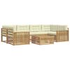 vidaXL Set vanjskih sofa 7 pcs Bijela i krem