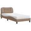 vidaXL Krevet s madracem Hvar boja cappuccina 90 x 200 cm od umjetne kože