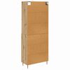 vidaXL Highboard Umjetnički hrast 69,5 x 34 x 180 cm Konstruirano drvo
