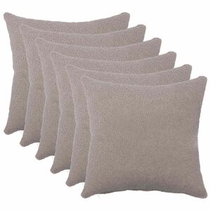 vidaXL Presvlaka za jastuk 6 pcs HEERLEN Svjetlosiva 30 x 30 cm Boucl&eacute;