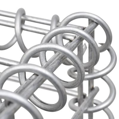 vidaXL Gabionska košara s poklopcima od pocinčane žice 100 x 80 x 30 cm