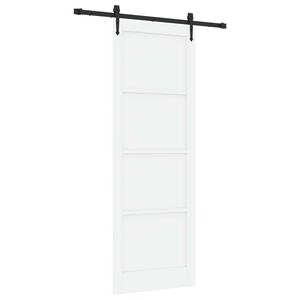 vidaXL Klizna vrata ORKDAL 83 x 232 cm Masivna borovina Bijela