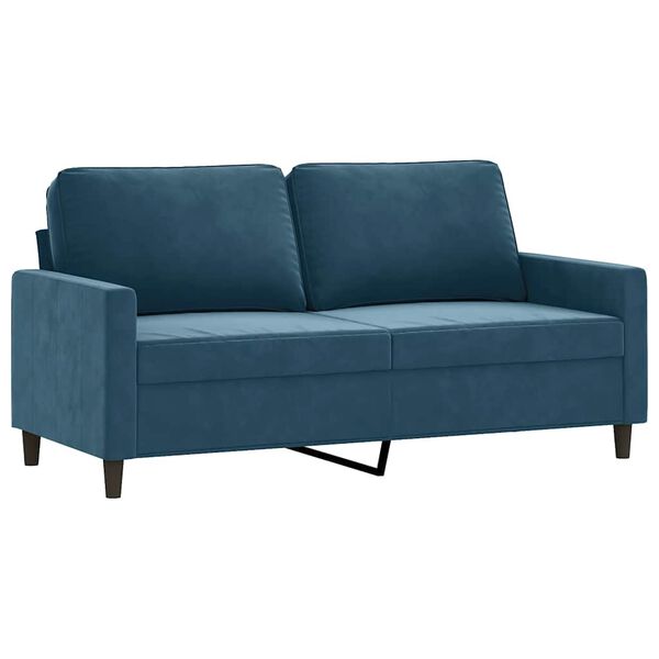 vidaXL 3-dijelni set sofa s jastucima plavi bar&scaron;unasti