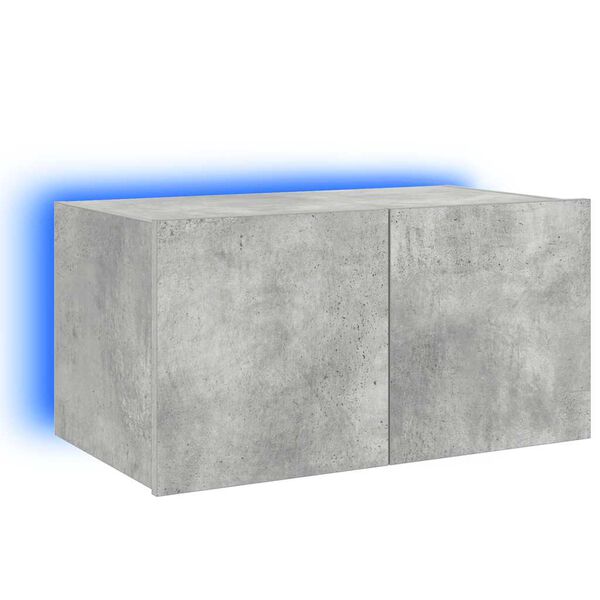 vidaXL TV ormarić s LED svjetlima siva boja betona 60x35x31 cm