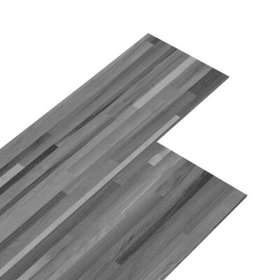 vidaXL Podne obloge od PVC-a 4,46 m² 3 mm samoljepljive prugaste sive