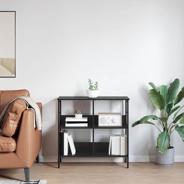 vidaXL Polica Crni hrast 82 x 32 x 79 cm Konstruirano drvo