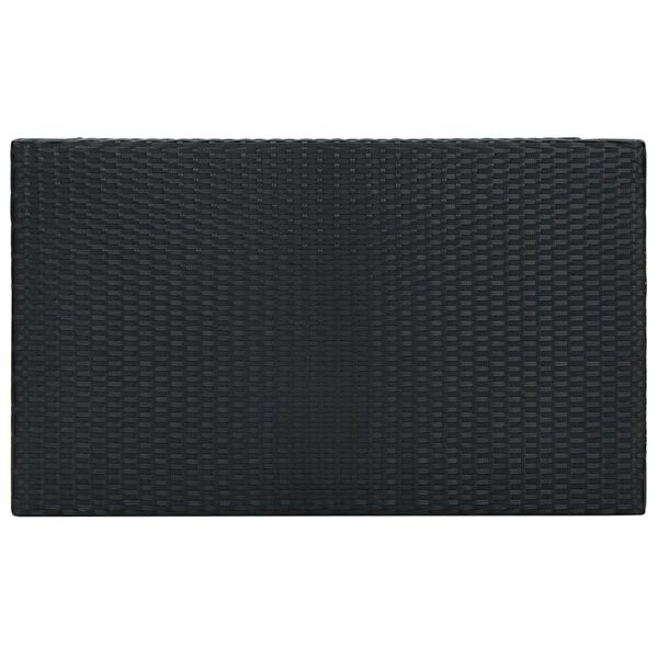 vidaXL Vrtni barski stol crni 100 x 60,5 x 110,5 cm od poliratana