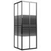 vidaXL Prugasta tu&scaron;-kabina ESG 80 x 80 x 180 cm crna