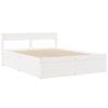 vidaXL Krevet s ladicama i madracem bijeli 140 x 200 cm od borovine