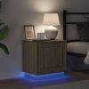 vidaXL Noćni ormar S LED lampica 2 pcs Sonoma hrast 44 x 34,5 x 45 cm