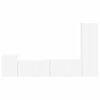 vidaXL Set TV komoda Zidne 4 pcs Bijelo Konstruirano drvo