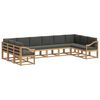 vidaXL Set vanjskih sofa s jastukom 10 pcs Bijela i antracit