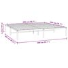 vidaXL Metalni okvir za krevet crni 200x200 cm