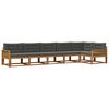 vidaXL Set vanjskih sofa 6 kom. Prirodna i antracit