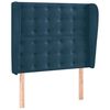 vidaXL Uzglavlje s u&scaron;ima tamnoplavo 83 x 23 x 118/128 cm bar&scaron;unasto