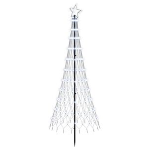 vidaXL LED božićno drvce 180 cm 230 LED lampica Hladno bijela Željezo
