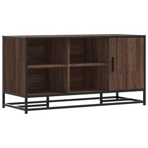 vidaXL Klupa za cipele smeđi hrast Konstruirano drvo i metal