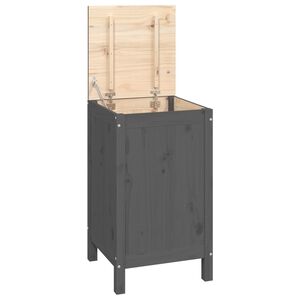 vidaXL Kutija za rublje siva 44 x 44 x 76 cm od masivne borovine