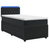 vidaXL Boxspring krevet s madracem Crna 100 x 200 cm Bar&scaron;un