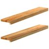 vidaXL Prozorske klupice 2 kom svijetlosmeđe 90x15x2 cm masivne hrast