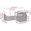 vidaXL Sjedeća garnitura za vrt s pohranom 5 pcs Siva Poli ratan