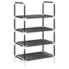 vidaXL Stalak za cipele 4 razine crni 44x28x77 cm netkana tkanina