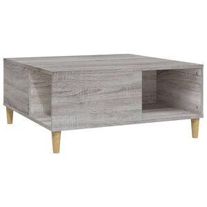vidaXL Stolić za kavu boja sivog hrasta 80x80x36,5cm konstruirano drvo