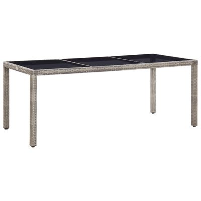 vidaXL Vrtni stol sivi 190 x 90 x 75 cm od poliratana