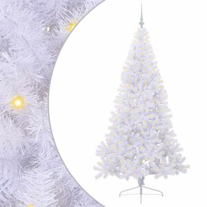 vidaXL Umjetno božićno drvce s stalakom Bijelo 210 cm PVC i čelik