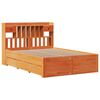 vidaXL Krevet s regalom za knjige bez madraca 140 x 190 cm od borovine