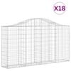 vidaXL Lučne gabionske ko&scaron;are 18kom 200x30x100/120cm pocinčano željezo