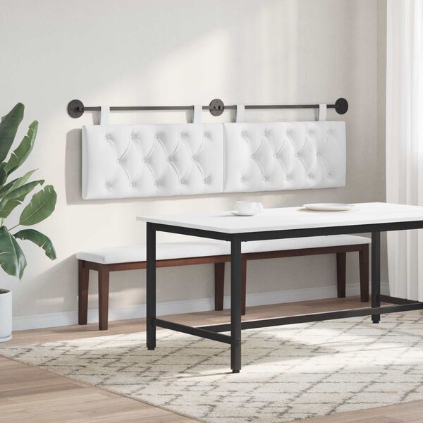 vidaXL Držeće uzglavlje Zidne Bijeli 170 x 55 x 7 cm tkanina