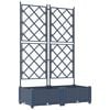 vidaXL Vrtna saksija 2 pcs Sivi 80 x 40 x 125,5 cm Plastika