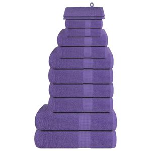 vidaXL Set ručnika FROGN od 12 dijelova ljubičasti 360 g/m&sup2;