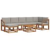 vidaXL Set vanjskih sofa s jastukom 8 pcs Prirodna i svijetlo siva