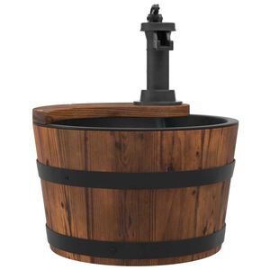 vidaXL Vodena fontana s crpkom 28x28x34,5 cm od masivne jelovine