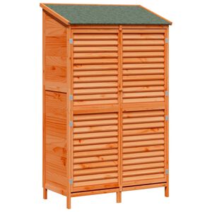 vidaXL Vrtna &Scaron;upa Smeđa 106 x 56 x 176,5 cm Čvrsto drvo jele