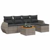 vidaXL 6-dijelni set vrtnih sofa od poliratana s jastucima sivi