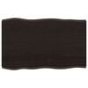 vidaXL Stolna ploča tamnosmeđa 80x50x(2-4) cm obrađena hrastovina