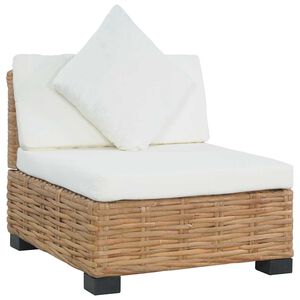 vidaXL Sofa bez naslona za ruke s jastucima od prirodnog ratana