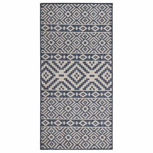 vidaXL Vanjski tepih ravnog tkanja 80 x 150 cm plave pruge