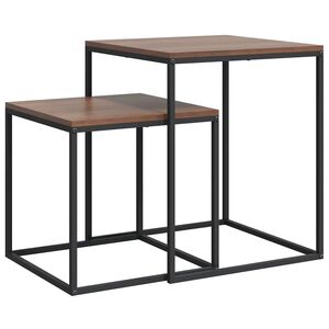 vidaXL 2-dijelni set stolića za kavu od konstruiranog drva i metala