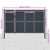 vidaXL Vrtna vrata Čelik 350x150 cm Antracit