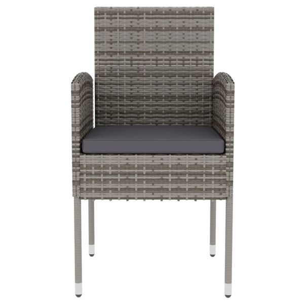 vidaXL 3-dijelni vrtni blagovaonski set od poliratana antracit