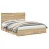 vidaXL Krevet s od storage Sonoma hrast 160 x 200 cm Konstruirano drvo